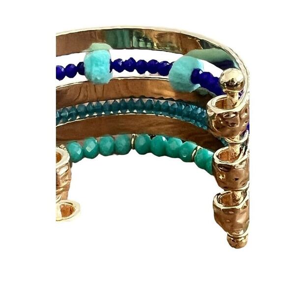 Lilly Pulitzer Nom De Plume Layered Cuff Bracelet One Size EUC - Picture 6 of 12